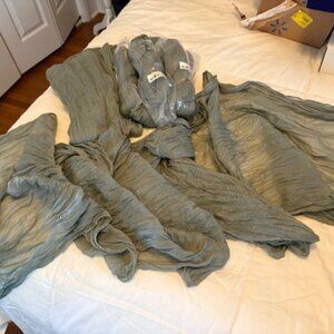 Sage Green Cheesecloth Runners